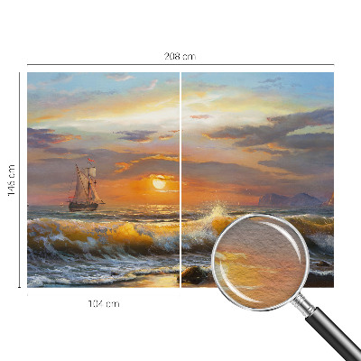 Mural decorativo con un panorama del mar