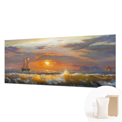 Mural decorativo con un panorama del mar