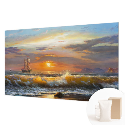 Mural decorativo con un panorama del mar