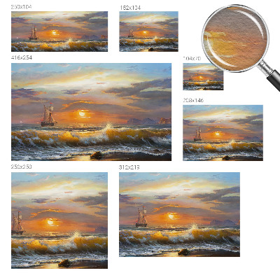 Mural decorativo con un panorama del mar