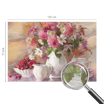 Papel mural con patrón decorativo con estampado de flores silvestres