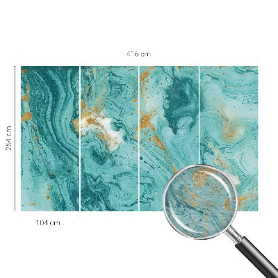 Papel mural texturado decorativo con diseño de olas del mar