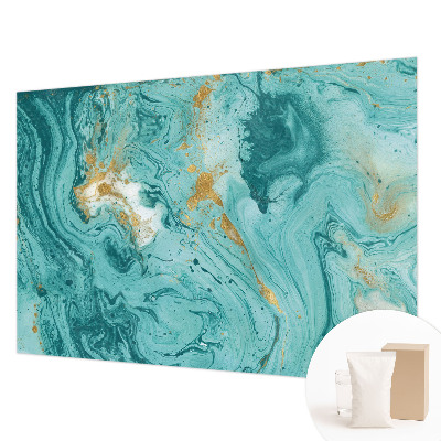 Papel mural texturado decorativo con diseño de olas del mar