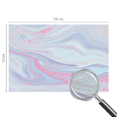 Mural decorativo con un motivo de remolino en tonos pastel