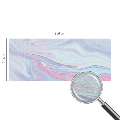 Mural decorativo con un motivo de remolino en tonos pastel