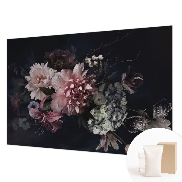 Papel mural con patrón decorativo con un motivo de arreglo floral
