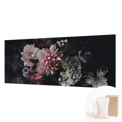 Papel mural con patrón decorativo con un motivo de arreglo floral