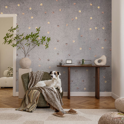 Mural de pared con estampado hermoso con un patrón de puntos simétricos