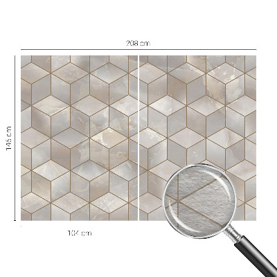 Papel mural texturado decorativo con diseño de mosaico geométrico