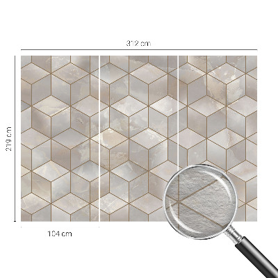Papel mural texturado decorativo con diseño de mosaico geométrico