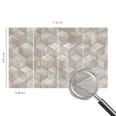 Papel mural texturado decorativo con diseño de mosaico geométrico