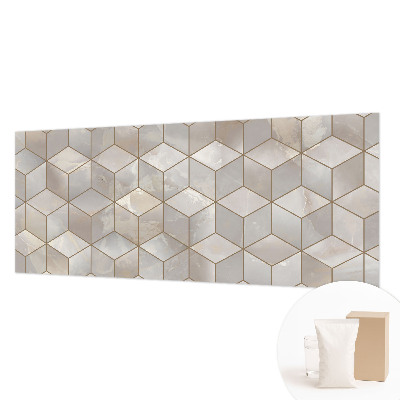 Papel mural texturado decorativo con diseño de mosaico geométrico