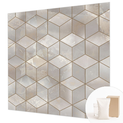 Papel mural texturado decorativo con diseño de mosaico geométrico