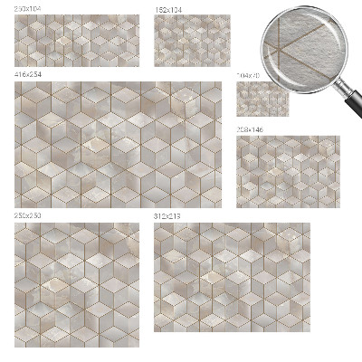 Papel mural texturado decorativo con diseño de mosaico geométrico