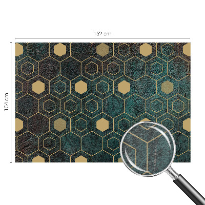 Fotomural decorativo para cabecero de cama con motivo de hexágonos geométricos