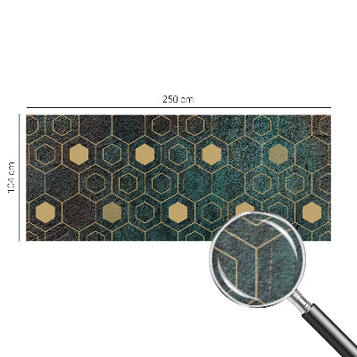 Fotomural decorativo para cabecero de cama con motivo de hexágonos geométricos