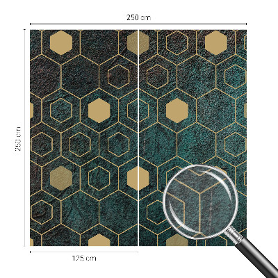 Fotomural decorativo para cabecero de cama con motivo de hexágonos geométricos