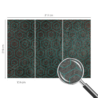 Mural de pared con estampado hermoso con patrón geométrico