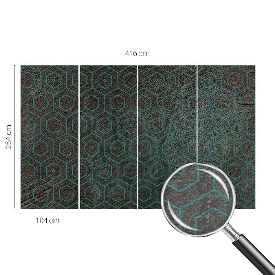 Mural de pared con estampado hermoso con patrón geométrico