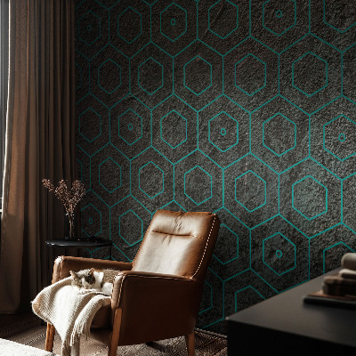 Mural de pared con estampado hermoso con patrón geométrico