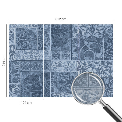 Papel mural con patrón decorativo con motivos de adornos para plantas