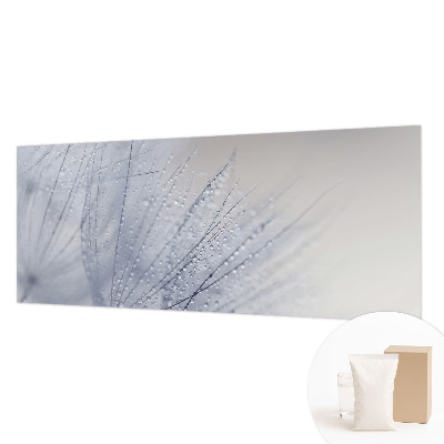 Mural de pared con estampado hermoso con un diente de león cubierto de rocío