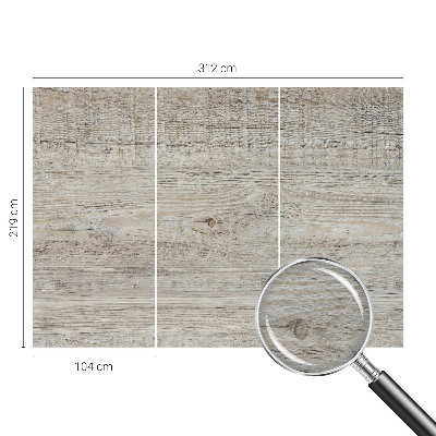Mural de pared con estampado hermoso con anillos de madera como detalle decorativo