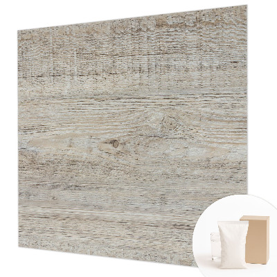 Mural de pared con estampado hermoso con anillos de madera como detalle decorativo