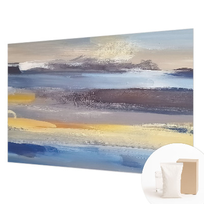 Papel mural con patrón decorativo con un paisaje tranquilo como motivo