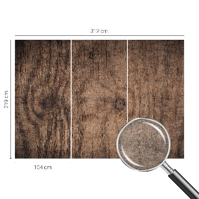 Mural decorativo con diseño de madera rústica