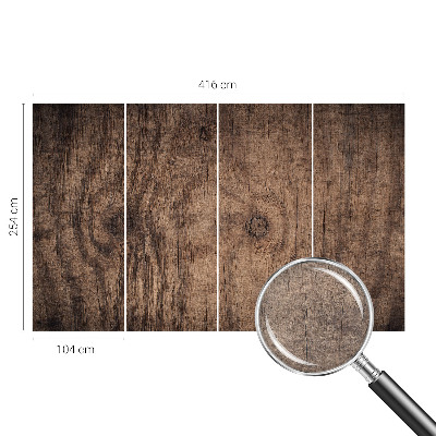 Mural decorativo con diseño de madera rústica