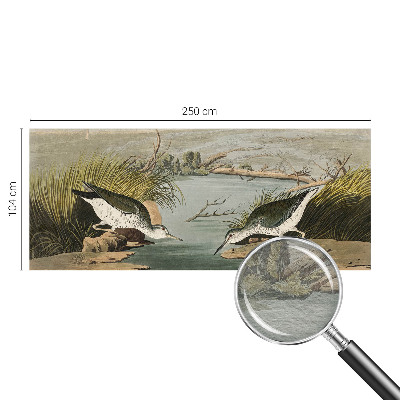 Papel mural texturado decorativo con un motivo de paisaje tranquilo