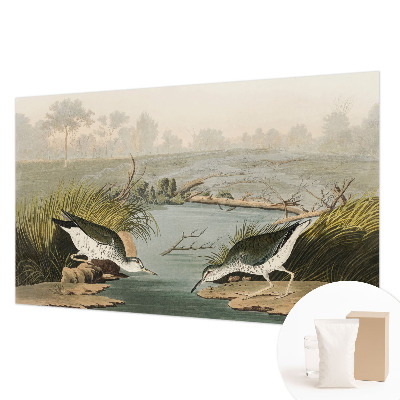 Papel mural texturado decorativo con un motivo de paisaje tranquilo