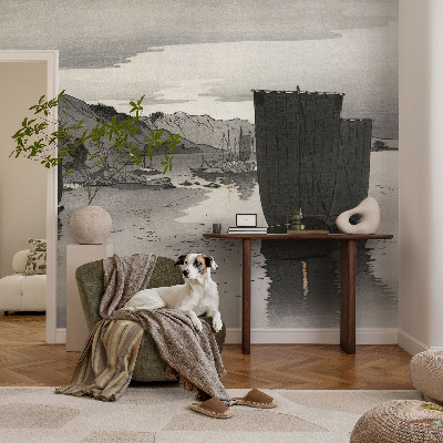 Papel mural con patrón decorativo con diseño «Bahía vespertina»