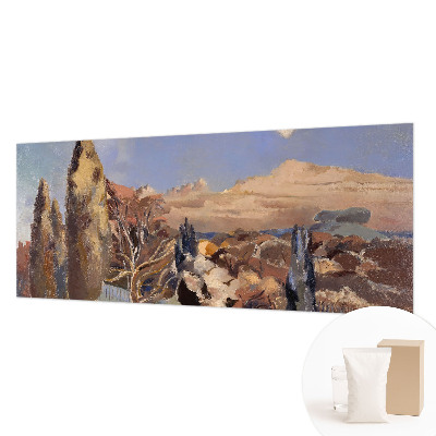 Fotomural decorativo para cabecero de cama con un paisaje forestal