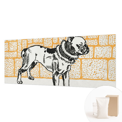 Papel mural texturado decorativo con diseño de perro de estilo retro