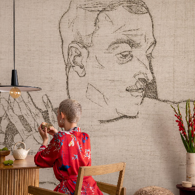 Papel mural con patrón decorativo con un carácter distintivo