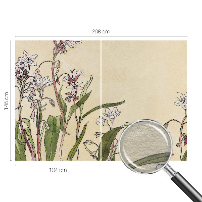 Fotomural decorativo para cabecero de cama con diseño de elegancia floral para cabecero