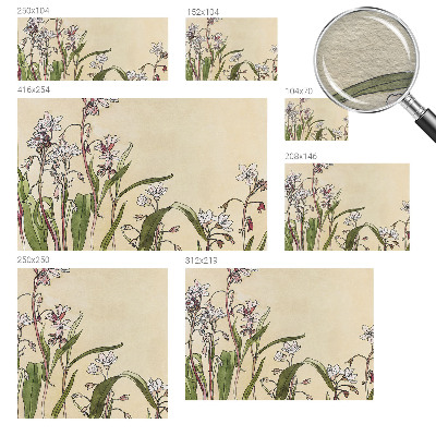 Fotomural decorativo para cabecero de cama con diseño de elegancia floral para cabecero