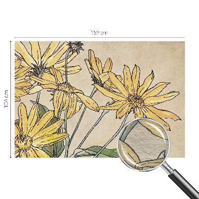Mural de pared con estampado hermoso con motivo de flores pintadas en acuarela