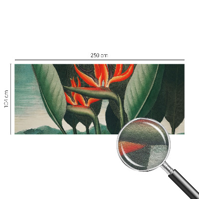 Fotomural decorativo para cabecero de cama con diseño de flores exóticas