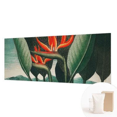 Fotomural decorativo para cabecero de cama con diseño de flores exóticas