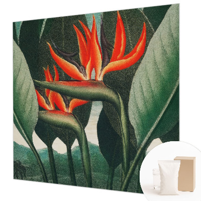 Fotomural decorativo para cabecero de cama con diseño de flores exóticas