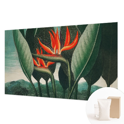Fotomural decorativo para cabecero de cama con diseño de flores exóticas
