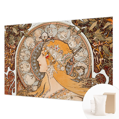 Papel mural con patrón decorativo con motivo zodiacal elegante