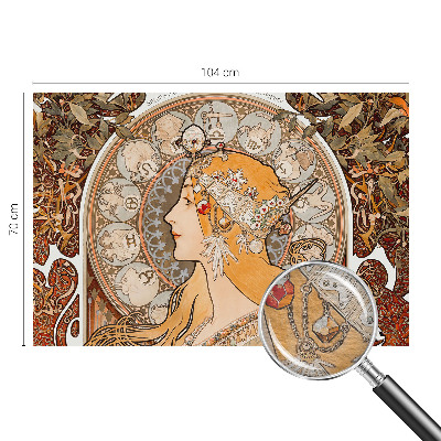 Papel mural con patrón decorativo con motivo zodiacal elegante