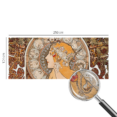 Papel mural con patrón decorativo con motivo zodiacal elegante