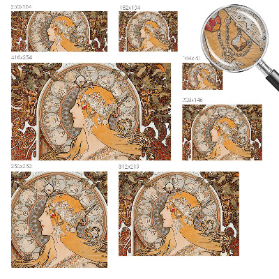 Papel mural con patrón decorativo con motivo zodiacal elegante