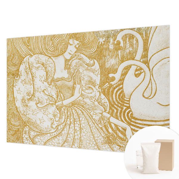 Mural de pared con estampado hermoso con diseño de elegancia femenina