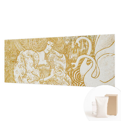 Mural de pared con estampado hermoso con diseño de elegancia femenina